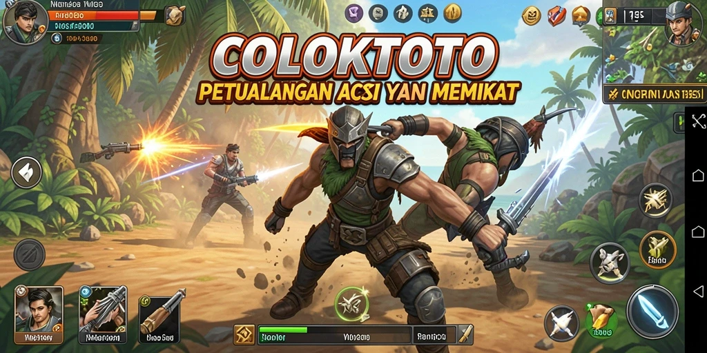 Tampilan screenshot COLOKTOTO menunjukkan pertarungan seru antara karakter dan musuh.