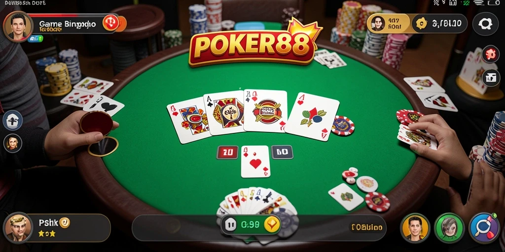 Tampilan gameplay Bingo yang mendebarkan di POKER88.