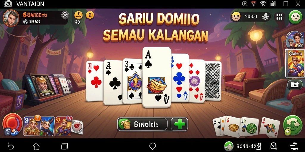 Tampilan gameplay Domino yang seru dan menantang dari VANTAIDN.