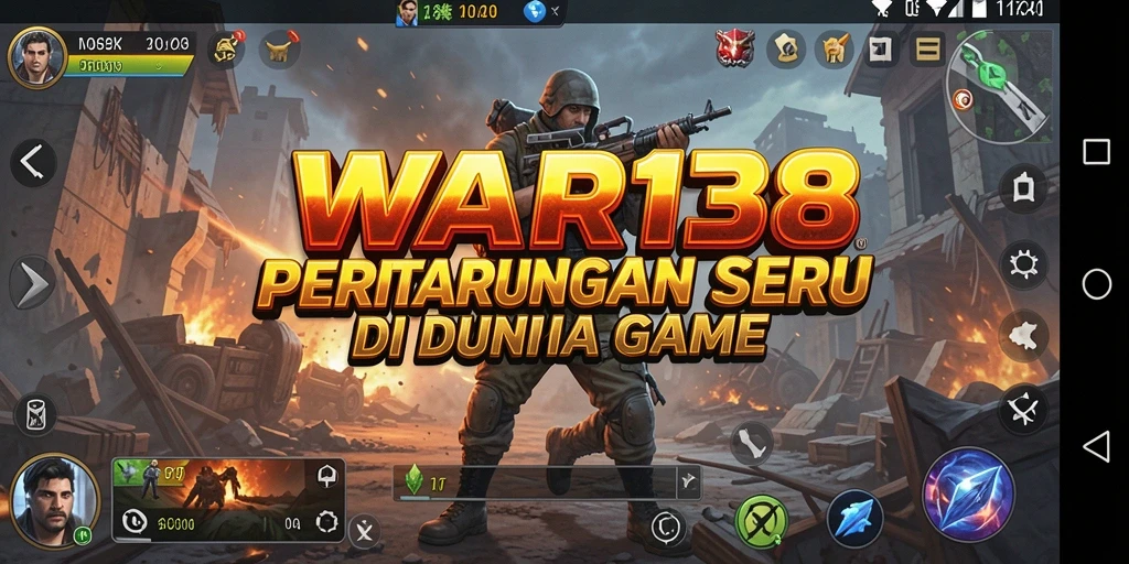 Screenshot gameplay WAR138 menampilkan pertarungan seru dan karakter unik.